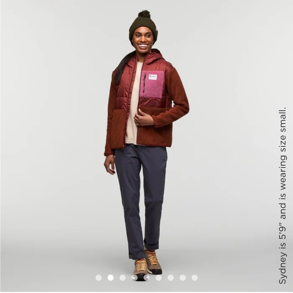 Cotopaxi Women's Large Trico Hybrid Jacket Rusty Rust NWT Hood High-Pile Fleece - Picture 3 of 15